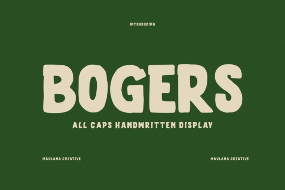 Bogers: An Editorial Display Font with Bold Handwritten Charm