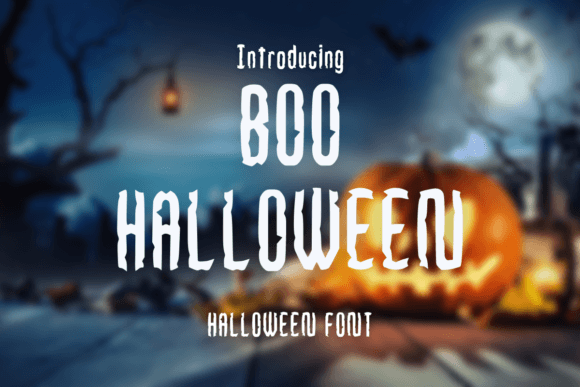 Boo Halloween Font: A Spooky Display Typeface for Makers