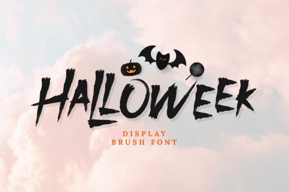 Halloweek: A Spooky Brush Display Font for Web Designers