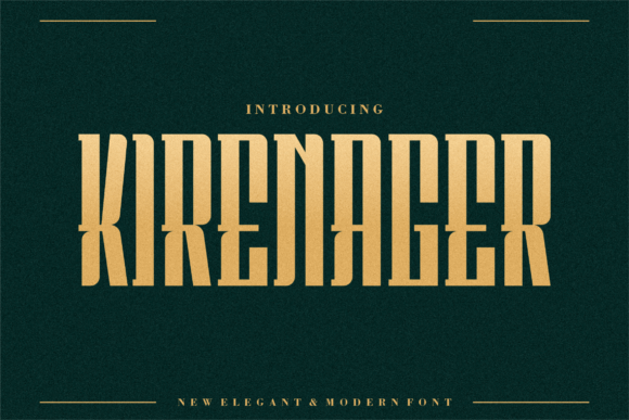 Kirenager: A Cool and Stylish Display Font That Delivers