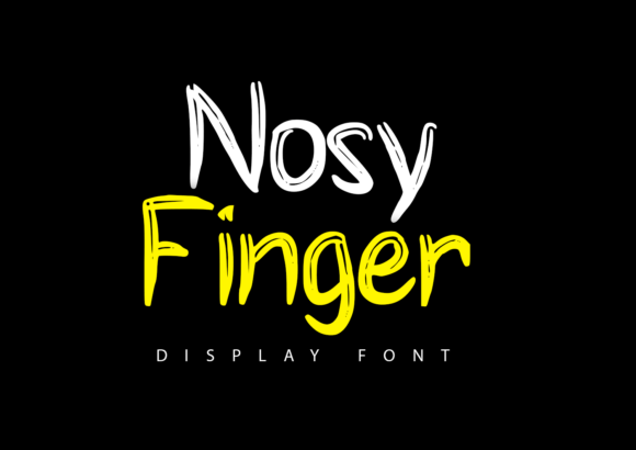 Nosy Finger: A Display Font With Scratched Character