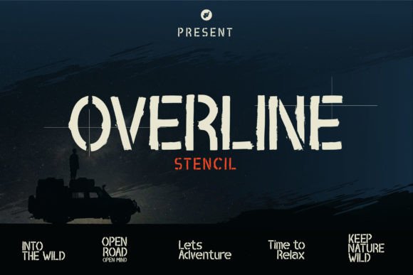 Overline Stencil Font Brings Character to Editorial Layouts