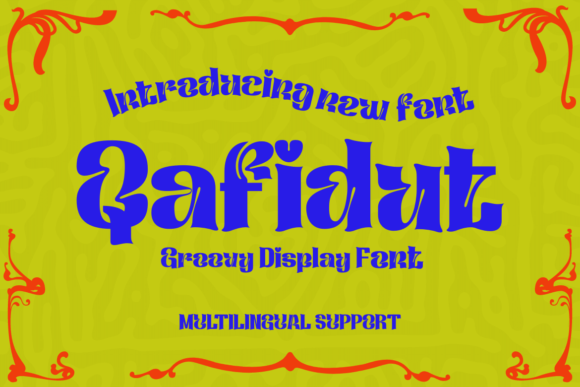 Qafidut Typeface: Psychedelic Retro Style for Campaigns