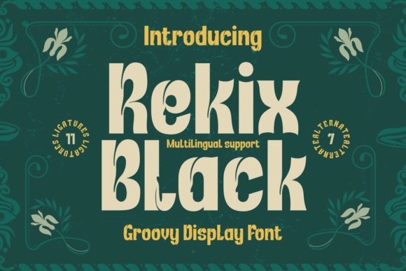 Rekix Black: The Retro Display Font for Crafty Creations