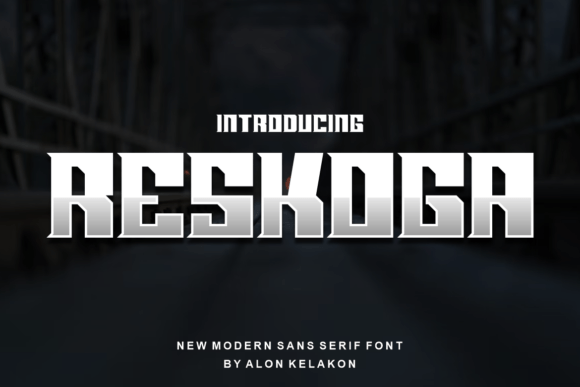 Reskoga: A Bold Display Font for Handmade Products